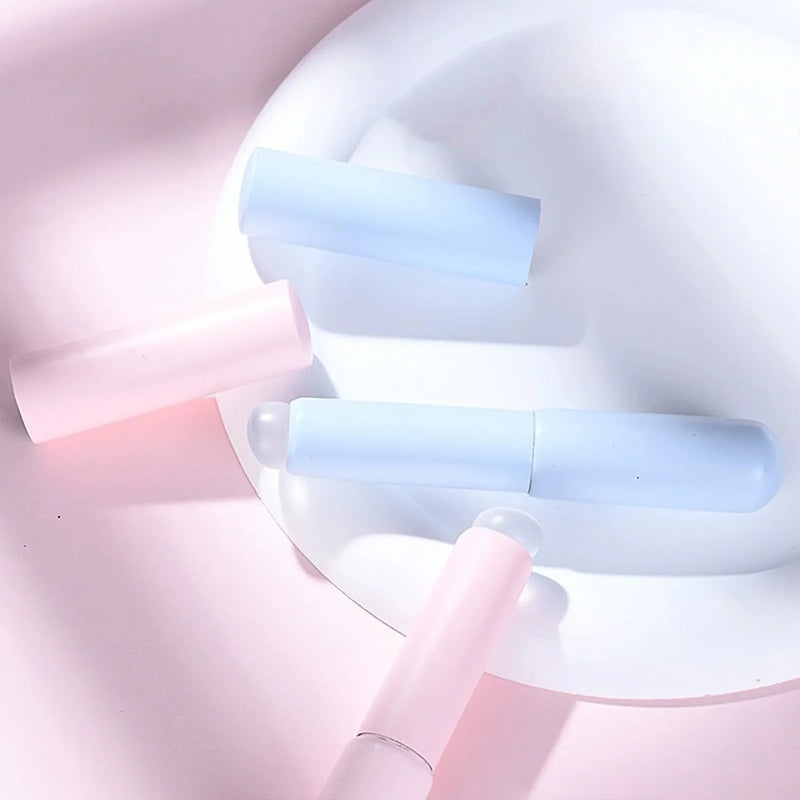 Clear lip brush Elastic silicone soft portable round head lipstick applicator Blender Mini makeup brush natural beauty