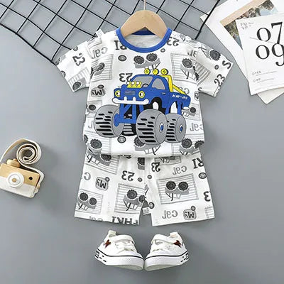 New arrive Mickey mouse Baby Kids Sport Clothing Disney Clothes Sets for Boys Costumes summer Cotton Baby Clothes 0 -3Years Old