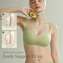 SUJIIN Wireless Bra for Big Breasts Women Push Up Full-Coverage Large Size Bra Ladies Seamless Comfort Smoothing Bralettes MX313