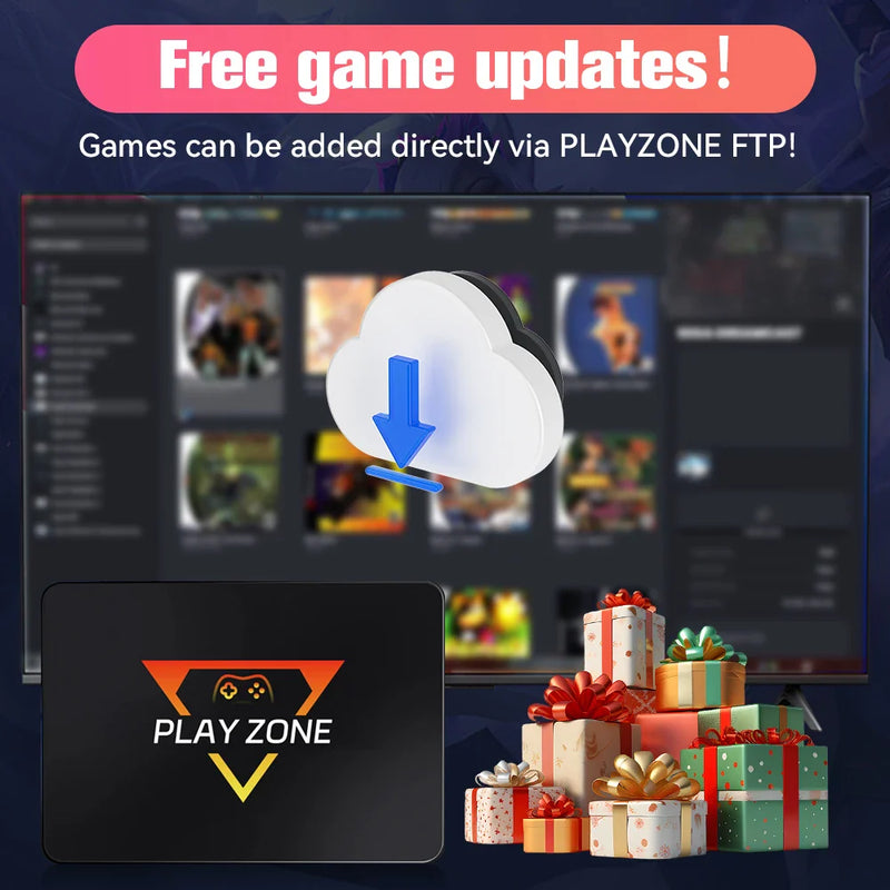 PlayZone 1TB Portable External Game SSD Handheld Game Console For Xbox/PS4/PS3/PS2/Switch Built-in 16000 Games For Win PC/Laptop