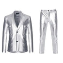 Men's Suit Sets Chic Shiny Gold 2 Pieces Suits Blazer+Pants Sets Stage Perform Clothes Party Nightclub Dancer Costume Sets Men
