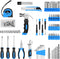 DEKO Drill Set: Tool Set with 8V Blue Cordless Drill, Home Tool Kit with Drill, Hand Tool Kits for Women 126 Piece