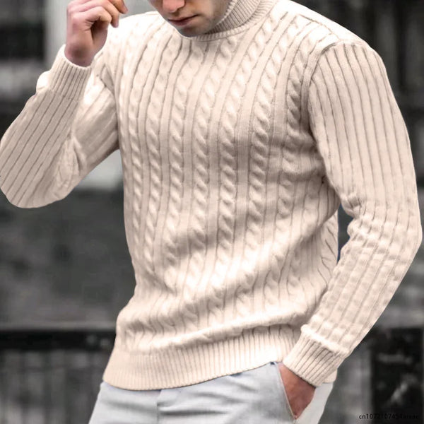 Winter Men's Turtleneck Sweater 2022 New Knitwear Large Size Clothes Casual Pullovers Personality Fashion Cold Shirts