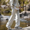 New Side Zipper Baggy Sweatpants For Men Autumn High Street Outdoor Straight Trousers Techwear Casual Drawstring Hiking Pants