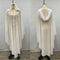 Middle East Africa Hot Sale Muslim Long Robe Shoulder Cover Hooded Cloak Batwing Sleeve Glittering Rhinestone Women's Dress