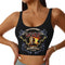 Retro Rock Fashion Trend AC/DC Sexy Vest Fitness Cropped Tank Top Women Heavy Metal Music Band Yoga Sports Comfortable Bra