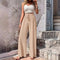 Women High Elastic Waist Wide Leg Pants Summer Casual Female Sand Beachwear Full Loose Trousers YLX-333
