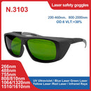laser glasses 190-2000nm 10600nm OD6 CO2 Laser Protection goggles 1064 532 200-2000nm IPL Laser Safety Glasses  Laser protection
