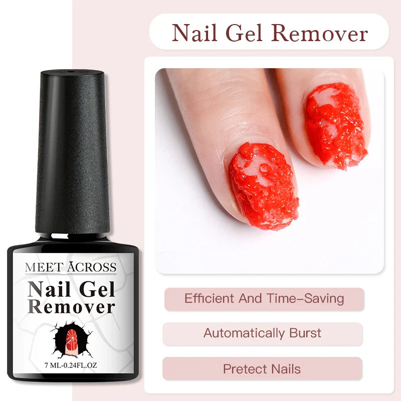 MEET ACROSS 8ml Aurora Extension Nail Gel Polish Glitter Sparkling Nail Art Semi Permanent Building Gel For Nails Manicure
