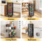 Fruit and Vegetable Basket Bowls for Kitchen with Metal Top Lid, 5 Tier Rotating Storage Rack Cart for Potato Onion Bread