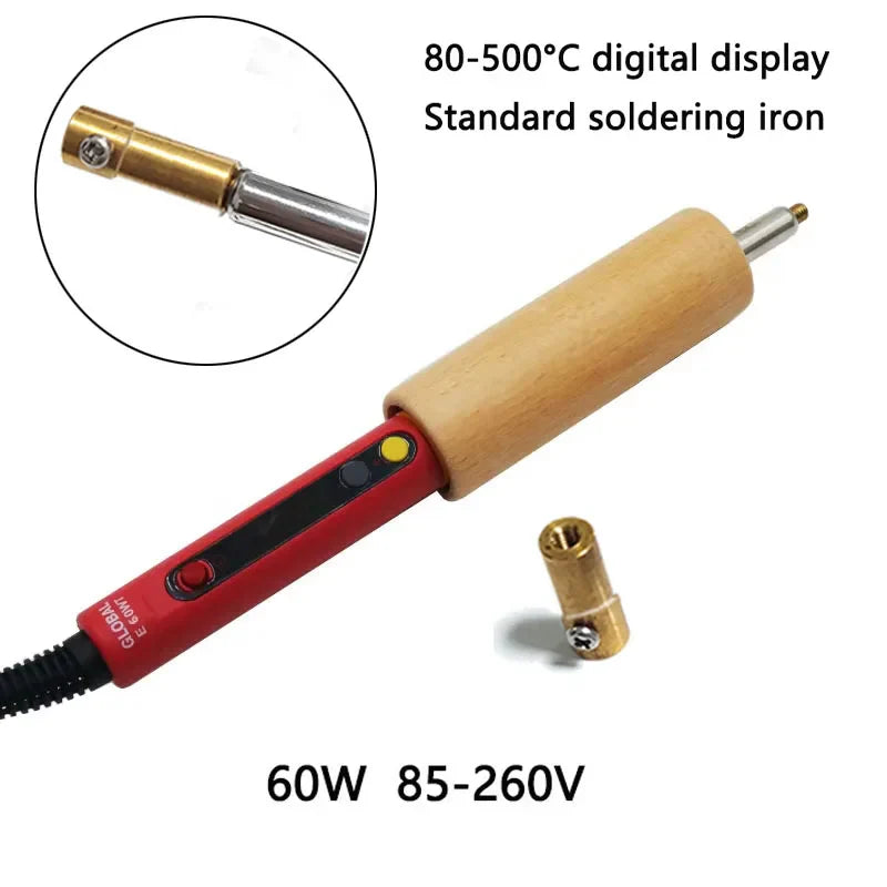 Leather Edge Tool Sets Soldering Iron Tips Lineer Edging Creaser Brass Head for Leather Craft DIY Creasing and Seal Polishing