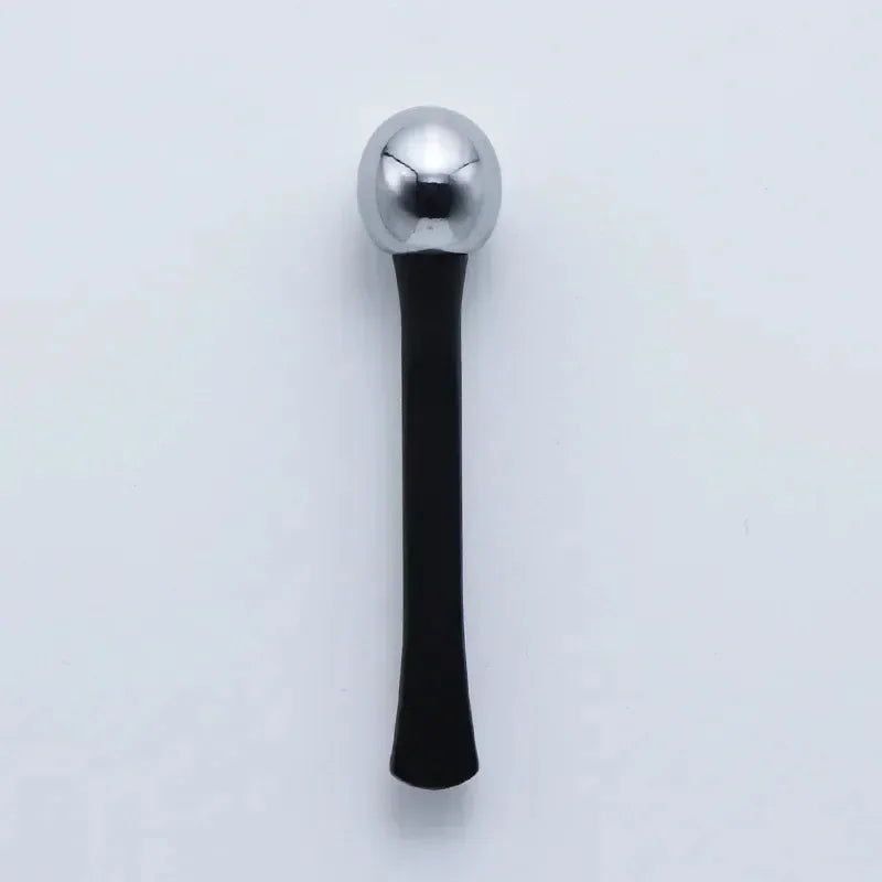 Face Lift Eye Massager Natural Jade Stone Steel Ball Beauty Tools Eye Cream Divided Scoop Massage Roller Silicone Makeup Stick