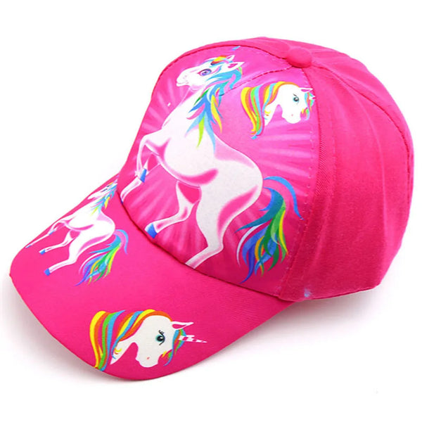 Unicorn Peaked Caps For Kids Cheap Children Boy Outdoor Baseball Cap Girls Cartoon Sport Hat For Kids Child 2-8 Years