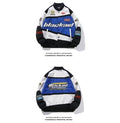 Autumn Varsity Jacket Long Sleeve Motorcycle Jacket Racing Baseball Jacket Women Y2k Printed Casual Loose Coat Single-breasted