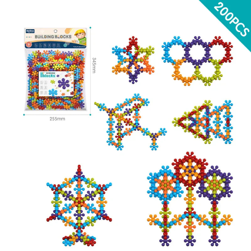 Montessori STEM Building Blocks - DIY Plum Flower Educational Toys for Toddlers 1-3 Years