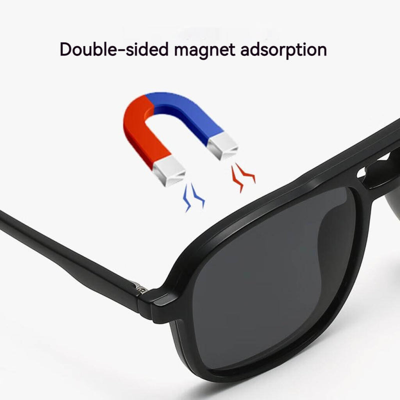 Magnetic Myopia Sunglasses for Men: Day and Night Polarized Driving and Fishing Glasses