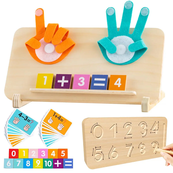 Double-Sided Finger Tracing Board | Montessori Number Blocks | Early Childhood Education Toys