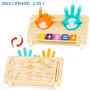 Double-Sided Finger Tracing Board | Montessori Number Blocks | Early Childhood Education Toys